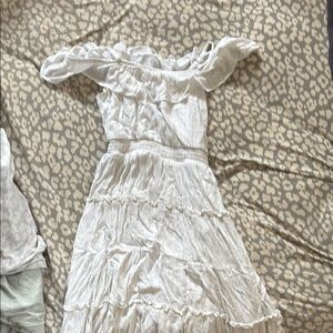 Beautees White Ruffled Tiered Sundress
